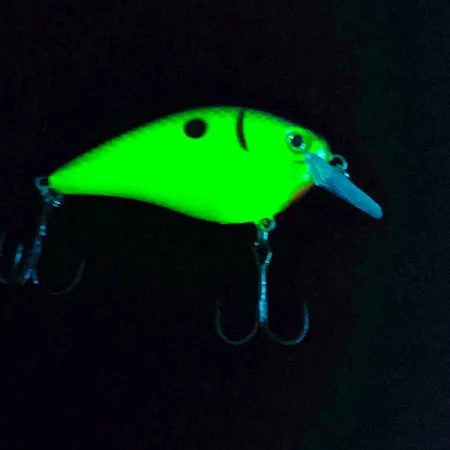 Strike King KVD 1.5 Silent, Black Back/Chartreuse, 12g, Crankbait Square Bill #17678