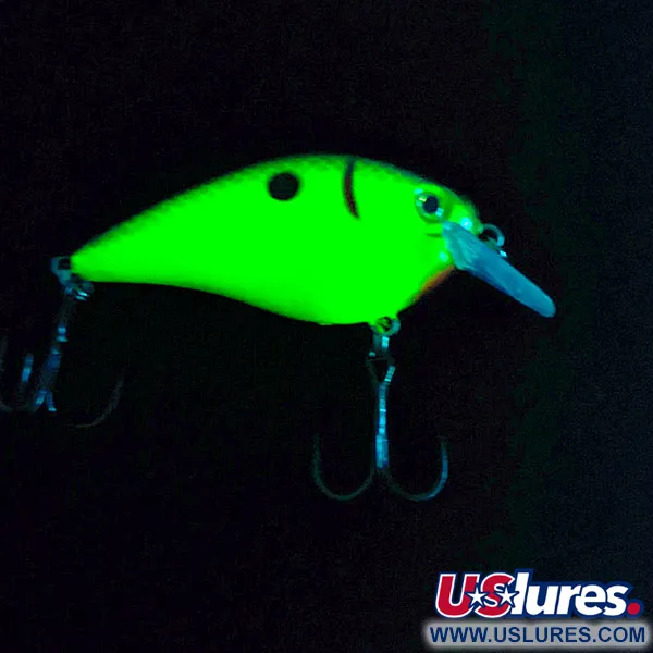 Strike King KVD 1.5 Silent, Black Back/Chartreuse, 12g, Crankbait Square Bill #17678