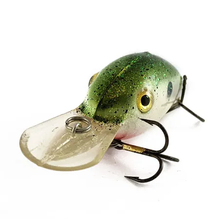 Strike King Pro Model 3XD, 7g, Verde Glitter/Argento, Crankbait #16865