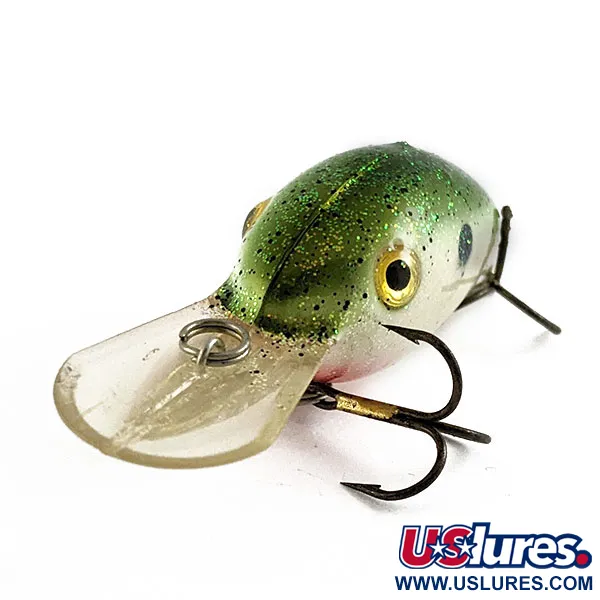 Strike King Pro Model 3XD, 7g, Verde Glitter/Argento, Crankbait #16865