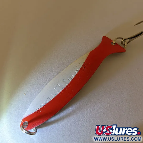 Worth Fly Rod Demon, 2,5g Bianco/Rosso/Nichel, Cucchiaino Ondulante #17094