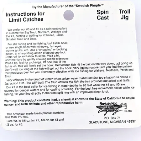 Bay de Noc Do-Jigger 3 UV, Arancione-Rosso, 9g, Cucchiaino #17536