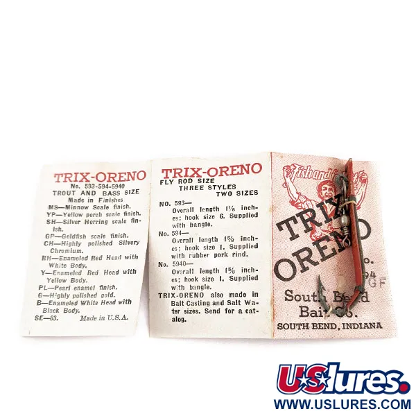 South Bend Trix-Oreno, Rosso, 2g, Esca da Mosca #17296