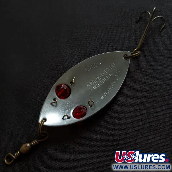 Lanes Tackle & Bait Lane's Spark-l-eyed wobbler, 25g, Nichel/Occhi Rossi, Cucchiaino Ondulante #18372