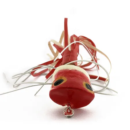 Fred Arbogast Hula Popper, 2,5g, Rosso/Bianco, Esca Topwater #18911