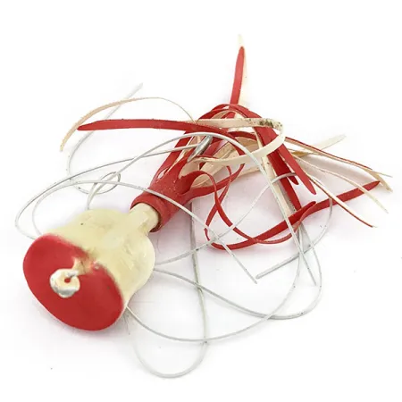 Fred Arbogast Hula Popper, 2,5g, Rosso/Bianco, Esca Topwater #18911