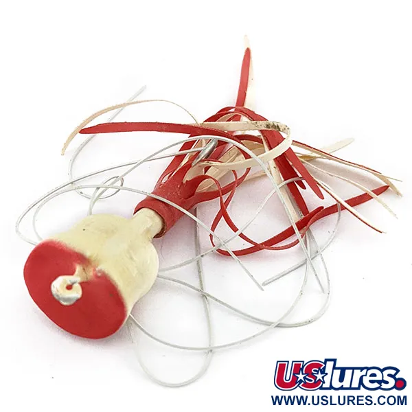 Fred Arbogast Hula Popper, 2,5g, Rosso/Bianco, Esca Topwater #18911