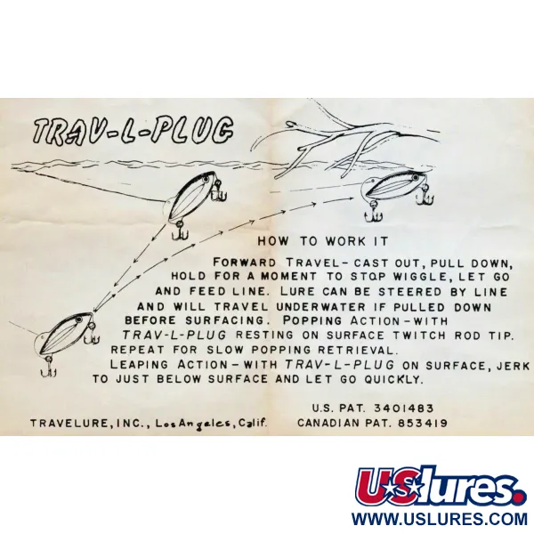 TraveLure Trav-L-Plug, Verde, 21g, Esca Vintage #21521