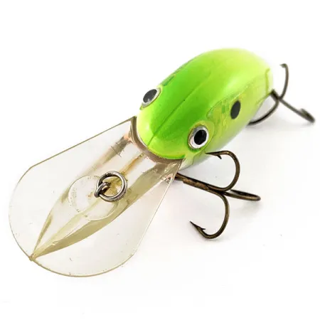 Strike King Pro Model 5XD, 18g Chartreuse Silver, Crankbait Deep Diver #19523
