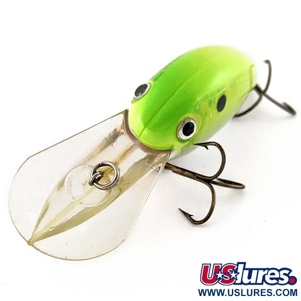 Strike King Pro Model 5XD, 18g Chartreuse Silver, Crankbait Deep Diver #19523