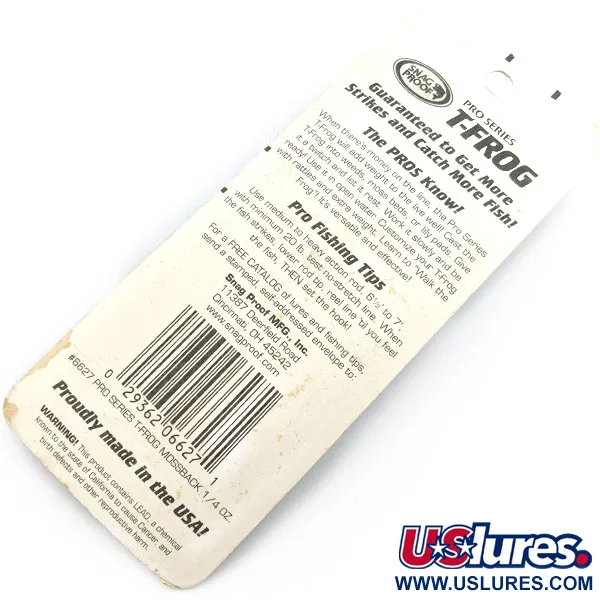 Snag Proof Pro series T-Frog, 7g (1/4 oz), Mossback, Esca Topwater #19757