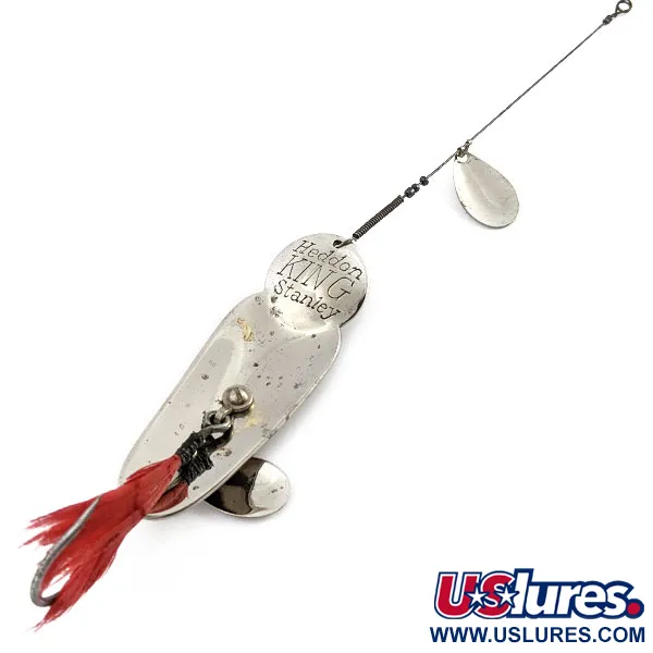 Heddon King Stanley, 21g nickel/rosso, Cucchiaino #19938