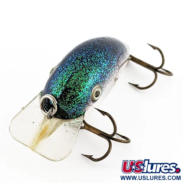 Strike King Pro Model Series 1, 7g, Glitter Blu/Verde, Crankbait Square Bill #19975
