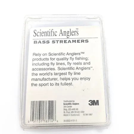 Scientific Anglers Bass Streamers 3M, Nero e Bianco, 7 cm, Streamer #20093