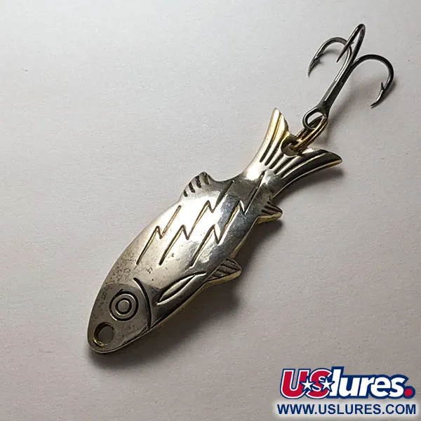 Atlantic Lures Golden Wobble-Fish, 7g Oro/Nichel, Ondulante #20128