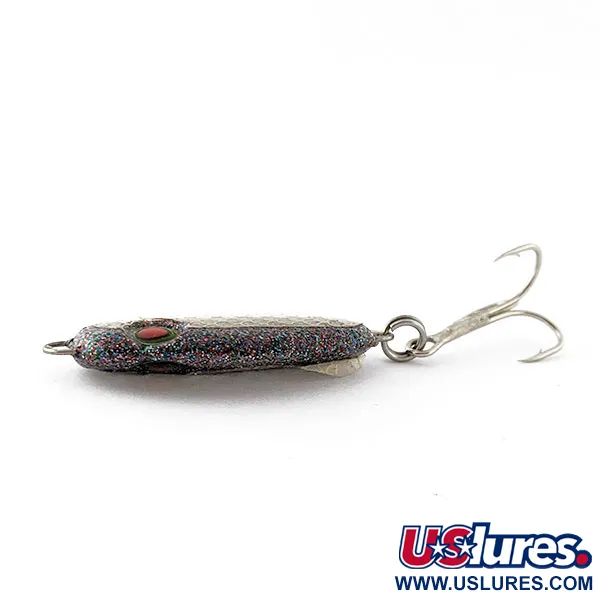 Bomber Slab, 35g, Bianco e Glitter, Spoon da Vertical Jigging #20170