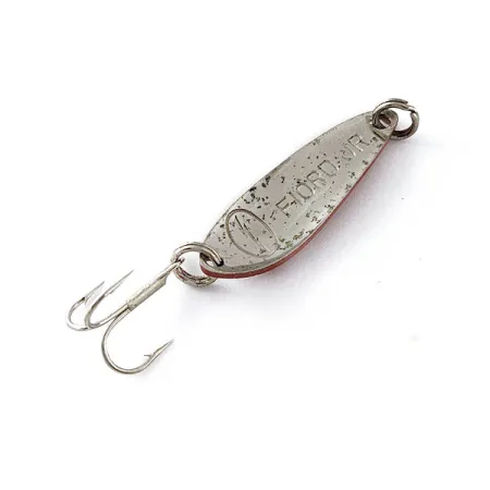 Acme Fiord Spoon Jr Lightning, 3.4g Rosso/Bianco/Nickel, Ondulante Vintage #20563