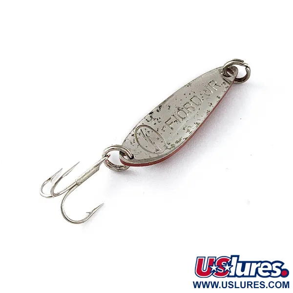 Acme Fiord Spoon Jr Lightning, 3.4g Rosso/Bianco/Nickel, Ondulante Vintage #20563