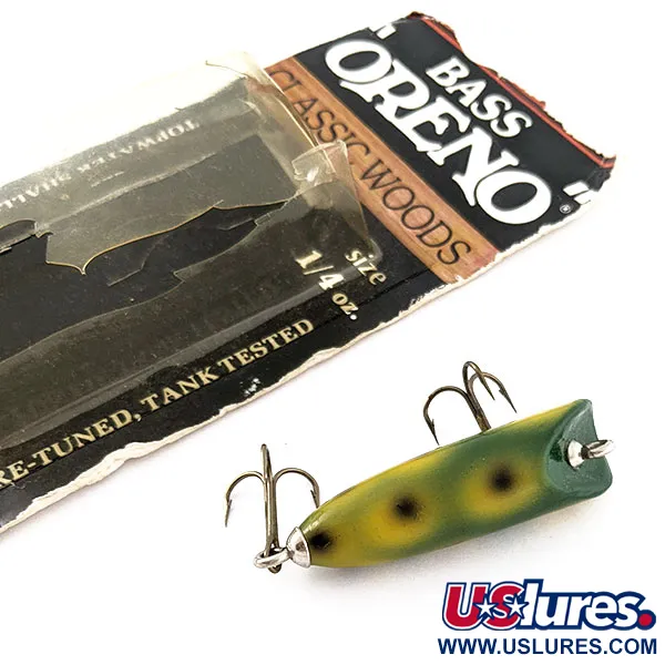 Luhr Jensen Bass Oreno Classic Woods, 7g, Colore Frog, Esca Topwater #20748