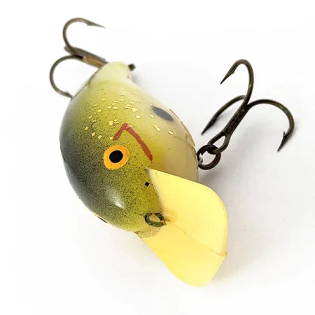 Cotton Cordell Big O Fred C Yang 1967, 14g, Giallo e Verde, Crankbait #20766