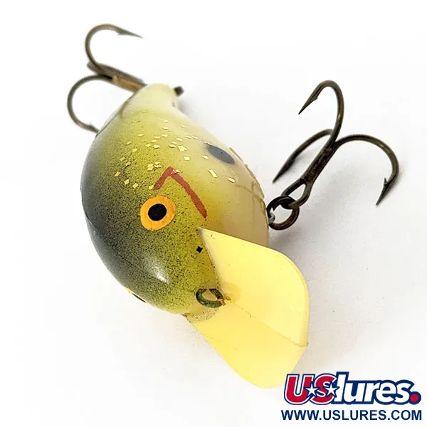 Cotton Cordell Big O Fred C Yang 1967, 14g, Giallo e Verde, Crankbait #20766
