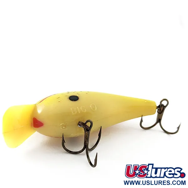 Cotton Cordell Big O Fred C Yang 1967, 14g, Giallo e Verde, Crankbait #20766