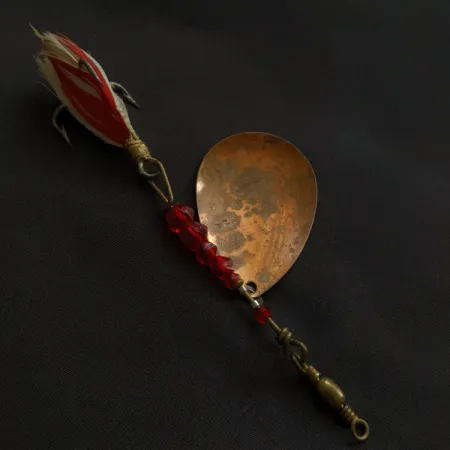 Pflueger Bear Valley, 14g, ottone/rame/rosso, cucchiaino rotante #21307