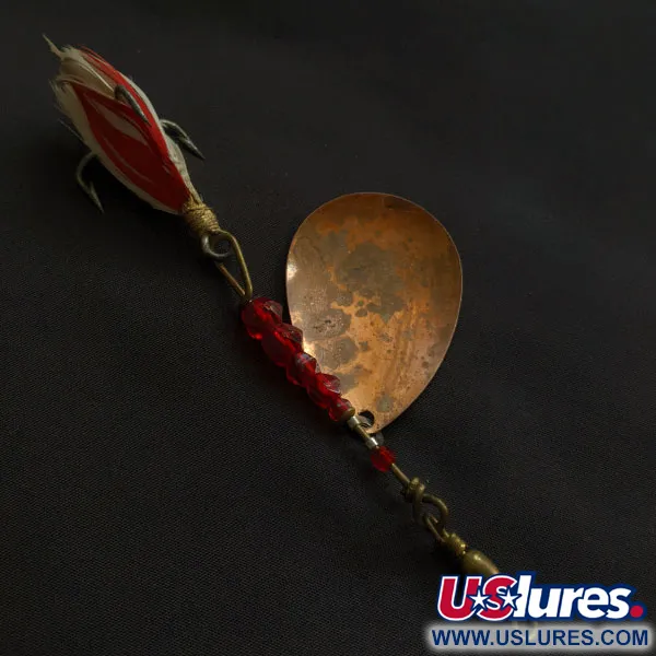 Pflueger Bear Valley, 14g, ottone/rame/rosso, cucchiaino rotante #21307