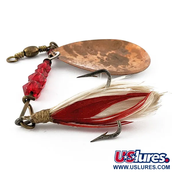 Pflueger Bear Valley, 14g, ottone/rame/rosso, cucchiaino rotante #21307
