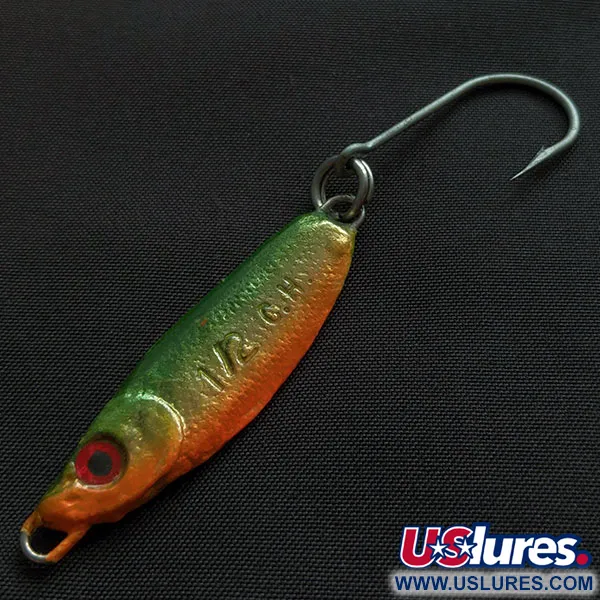 Luhr Jensen Crippled Herring, 14g, Verde e Arancione, Metal Jig #21464