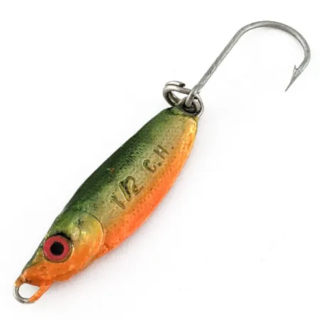 Luhr Jensen Crippled Herring, 14g, Verde e Arancione, Metal Jig #21464