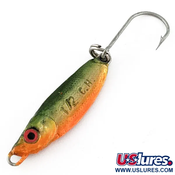 Luhr Jensen Crippled Herring, 14g, Verde e Arancione, Metal Jig #21464