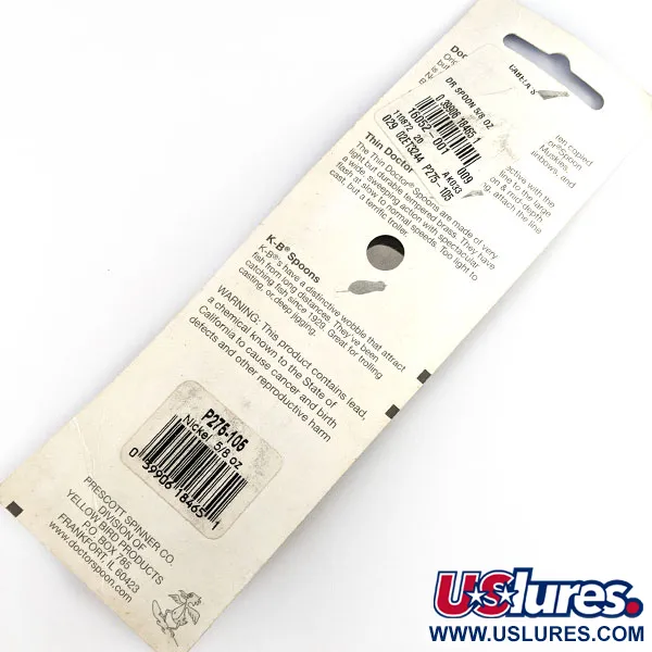 Prescott Spinner Little Doctor 275, Nichel, 21g, Cucchiaino ondulante #21644