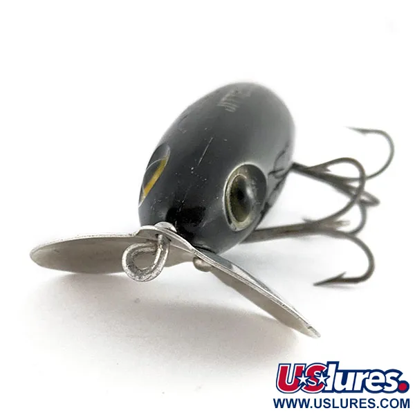 Fred Arbogast Jitterbug, bug eye, Nero, 14g, Esca Topwater #21794