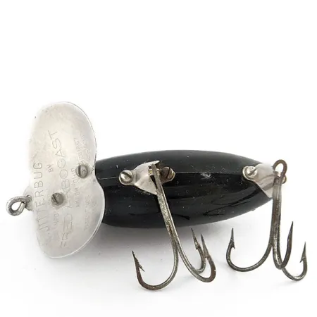Fred Arbogast Jitterbug, bug eye, Nero, 14g, Esca Topwater #21794