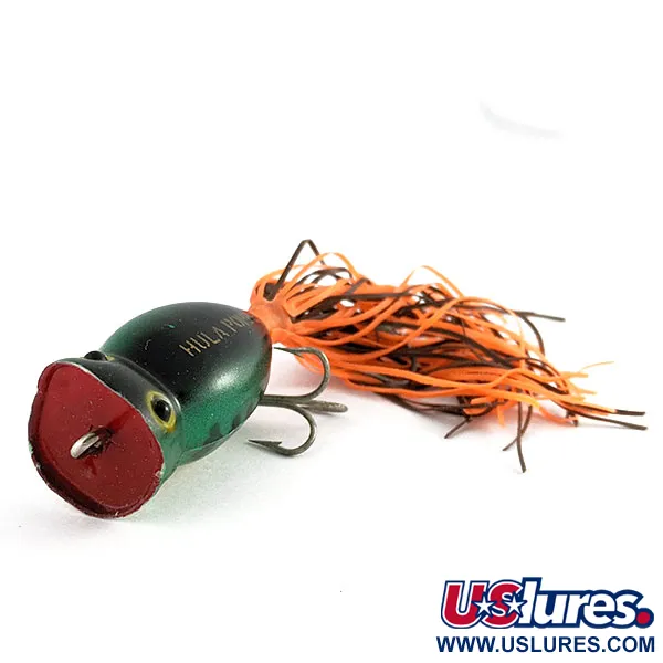 Fred Arbogast Hula Popper, Green Frog Scale, 8g, Esca Topwater #21845