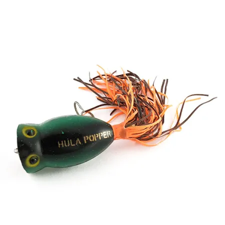 Fred Arbogast Hula Popper, Green Frog Scale, 8g, Esca Topwater #21845