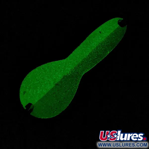 Glen Evans Loco 2, white/green Glow, 1/3 oz, Cucchiaino Ondulante #22000