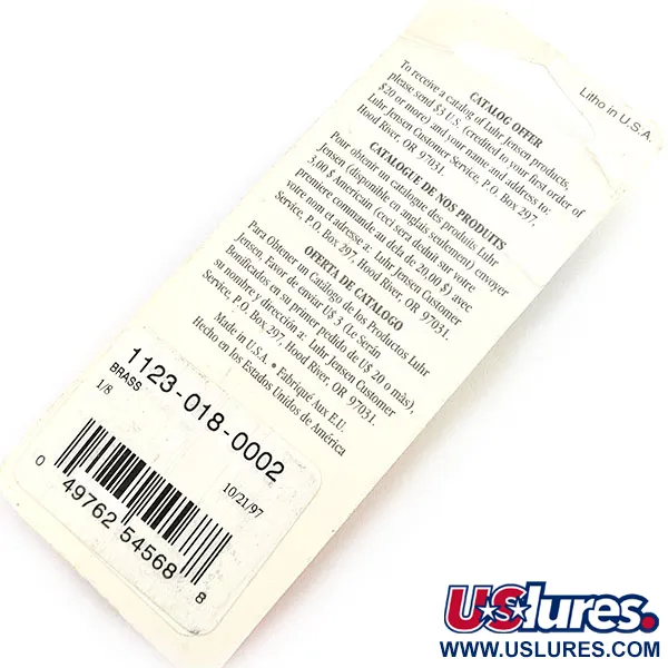 Luhr Jensen Lil' Kroc (Krocodile Stubby), 4,5g, ottone, ondulante #23644