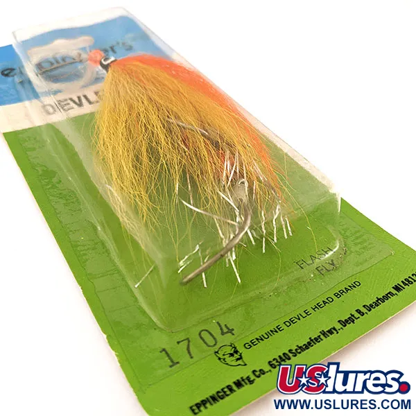 Eppinger Devle Fly, Arancione e Giallo, Esca Vintage #22070