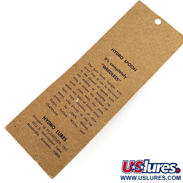 Hydro Lures Hydro Spoon, 14g Verde, Esca Topwater Anti-alga #22093