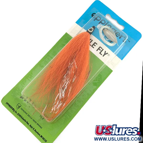 Eppinger Devle Fly, Rosso/Bianco/Nickel, Esca da traina #24406