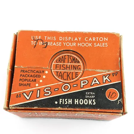 Glen L Evans Vis-O-Pack, Ami Misura 10, Accessori Pesca Vintage #22202