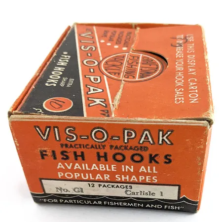 Glen L Evans Vis-O-Pack, Ami Misura 10, Accessori Pesca Vintage #22202