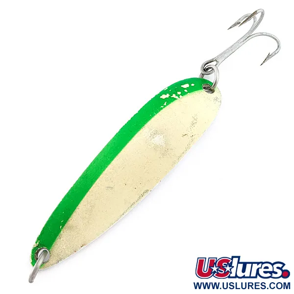 Luhr Jensen Krocodile #5, 21g verde/bianco Glow, Cucchiaino #22433