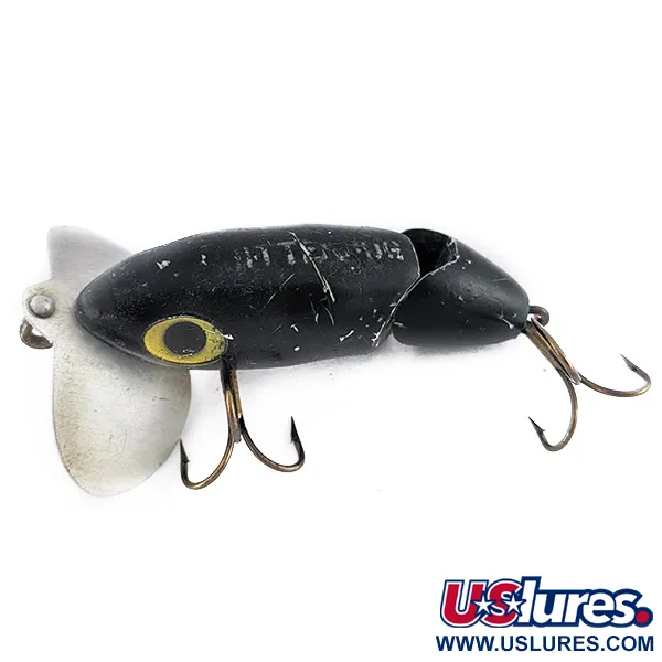 Fred Arbogast Jitterbug Jointed, Nero, 10g, Esca Topwater #22524