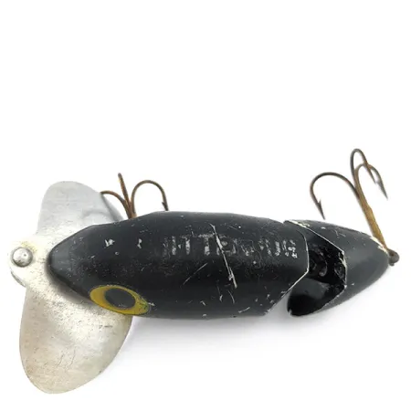 Fred Arbogast Jitterbug Jointed, Nero, 10g, Esca Topwater #22524