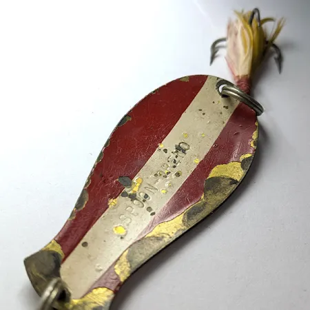 South Bend Spoon-Oreno, 14g rosso/bianco/ottone, Ondulante #22603