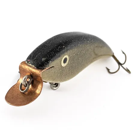 Hand-made Handcrafted, 14g, Olive Gold Glitter, Crankbait in legno #22640