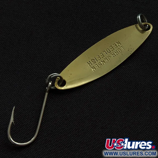 Luhr Jensen Needlefish 1, 2g, rosso/bianco/ottone, Cucchiaino da traina #22731
